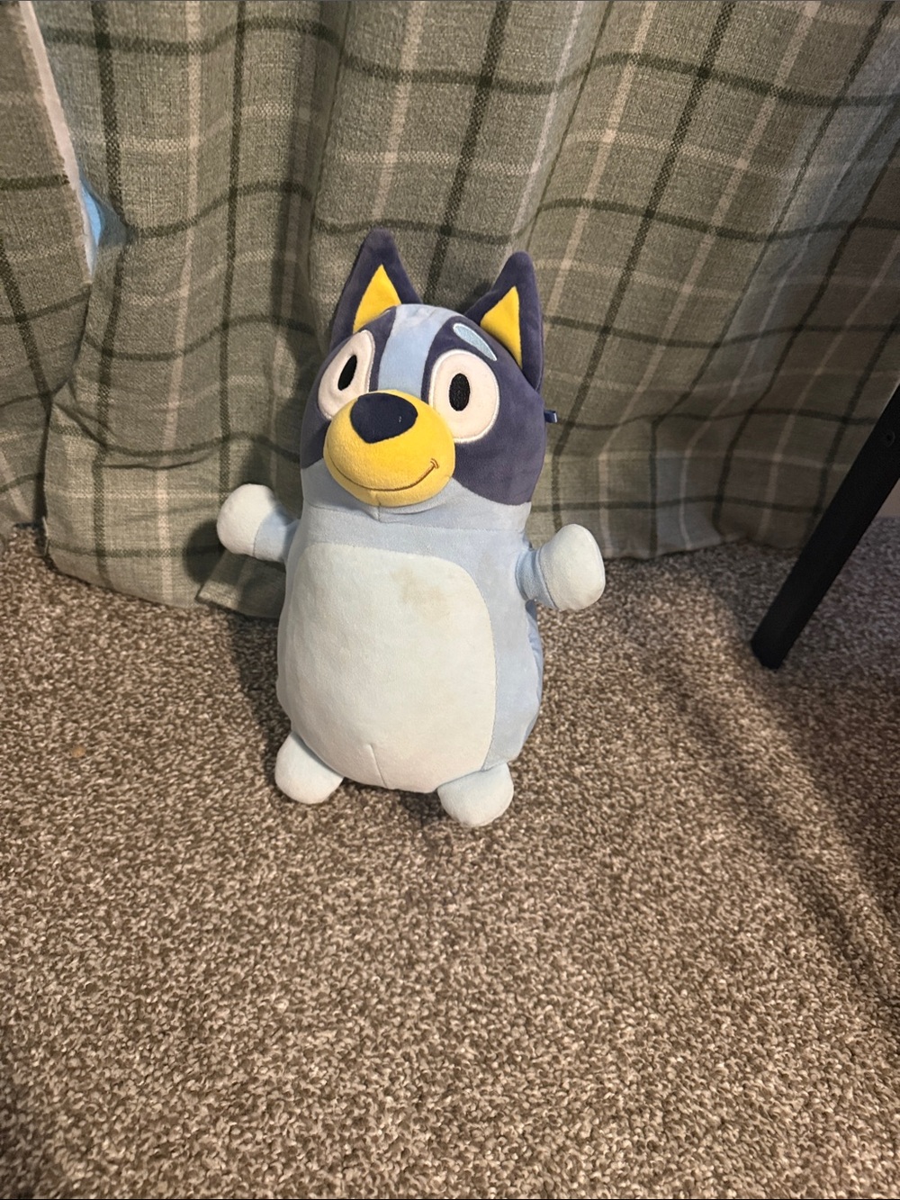 Plush Blue and Yellow Dog Toy - Cute Soft Pet Plush